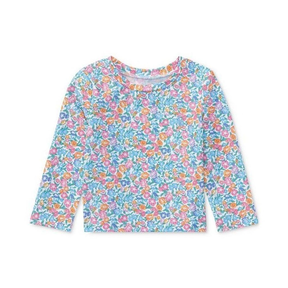 Polo Ralph Lauren Floral-Print Rash Guard UPF 50+ UV Protection Baby Girl Top 9M